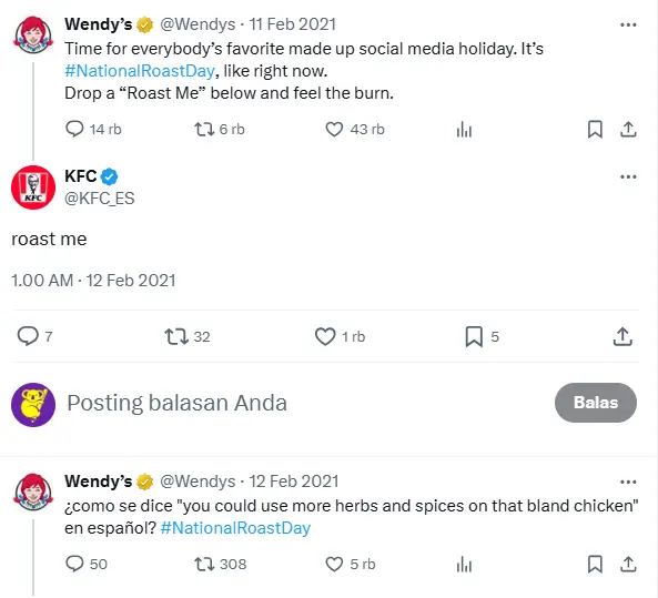 Wendy’s “Roast”  Marketing Campaign in twitter. one of the best examples of marketing campaigns 