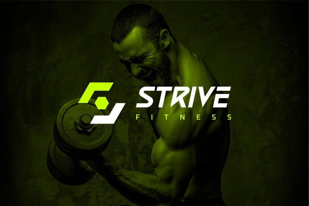 Strive gym branding project by branding agency for small business