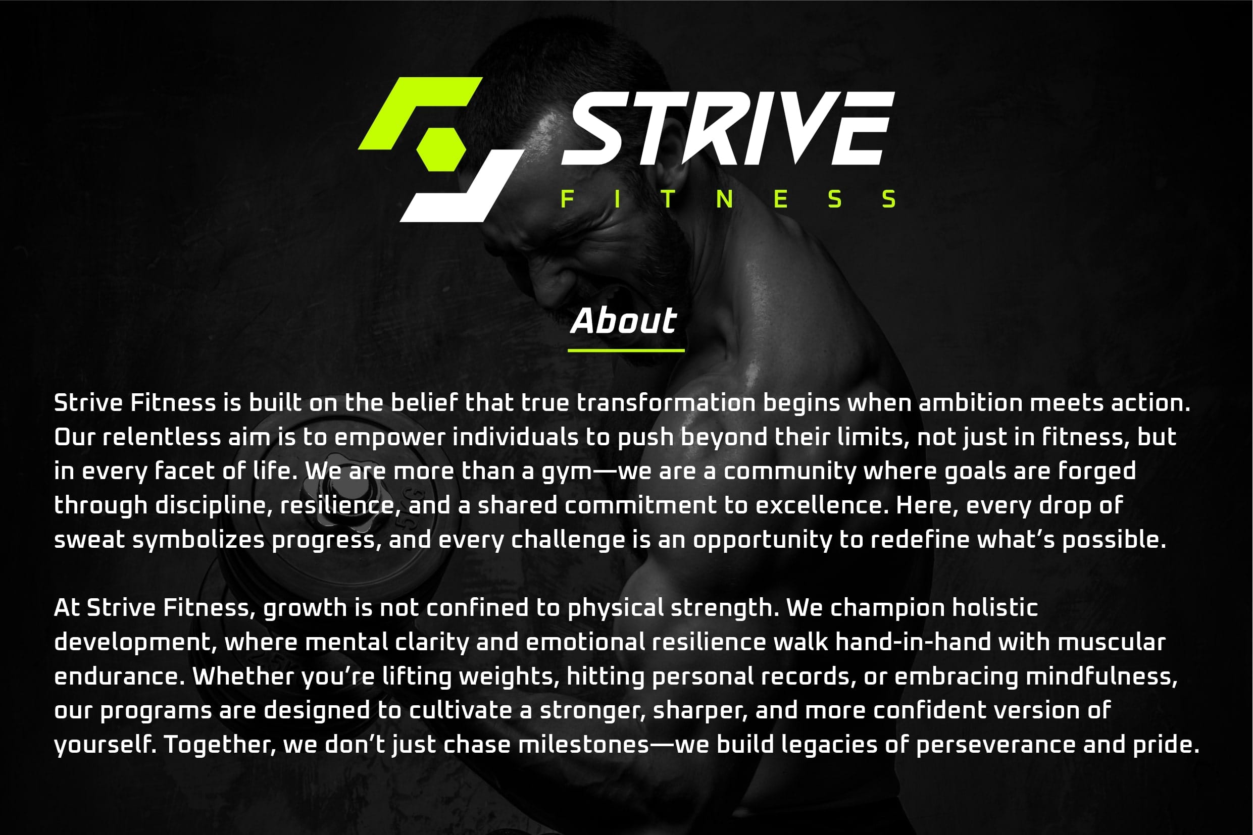 Branding design for Strive gym by Koalart Creative, a branding agency for small business
