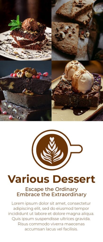 Brochure design project for Coffee Time by Koalart Creative, branding agency for small business