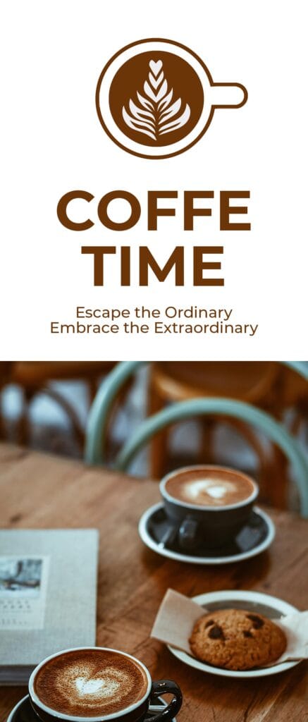 Brochure design project for Coffee Time by Koalart Creative, branding agency for small business
