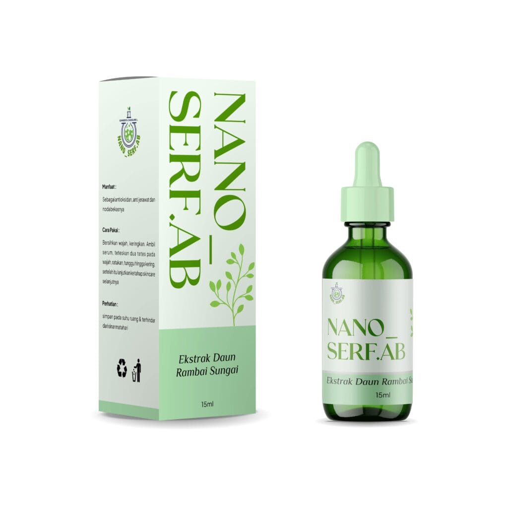Natural skincare packaging design for Nano Serf.ab by Koalart Creative, branding agency for small business