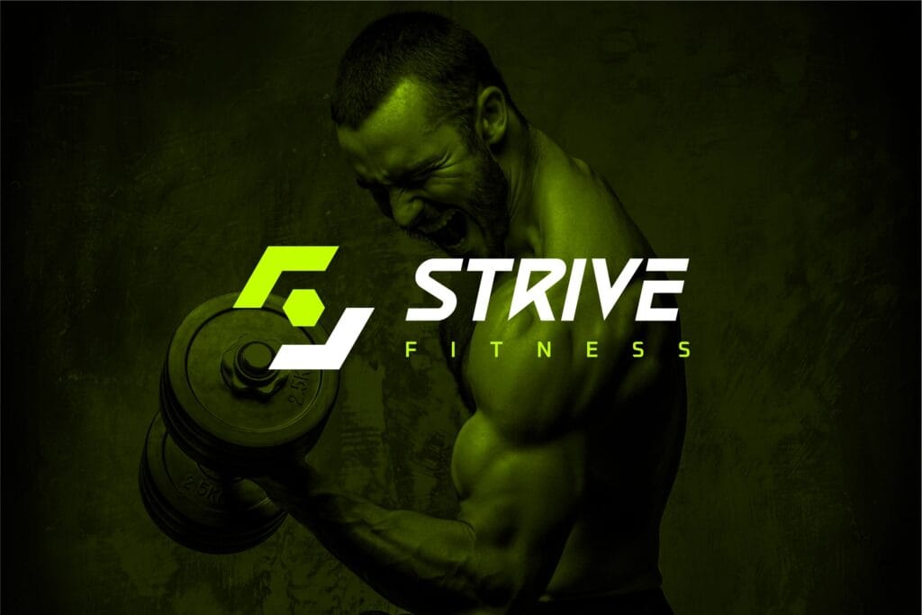 Strive gym branding project by branding agency for small business