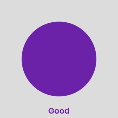 circle image showing the correct application of white space design principles