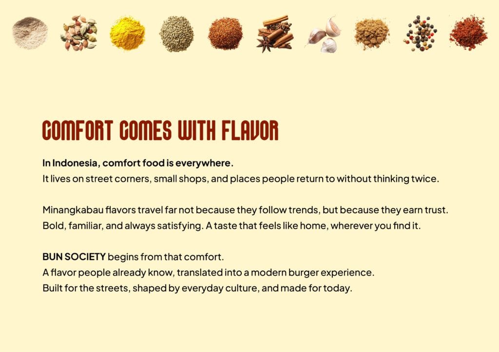 Bun Society restaurant branding project by a branding agency for small business.