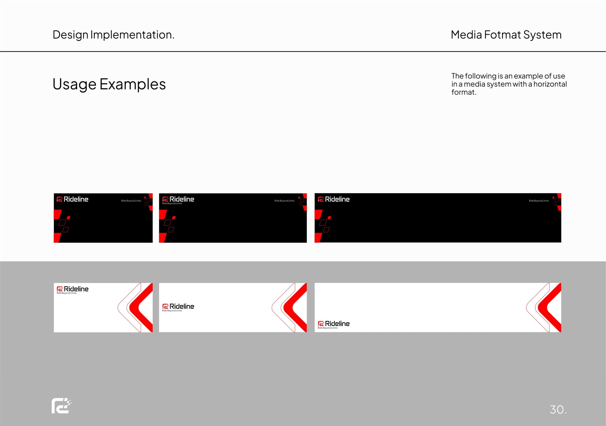 Rideline helmet and apparel branding project by a branding agency for small business.