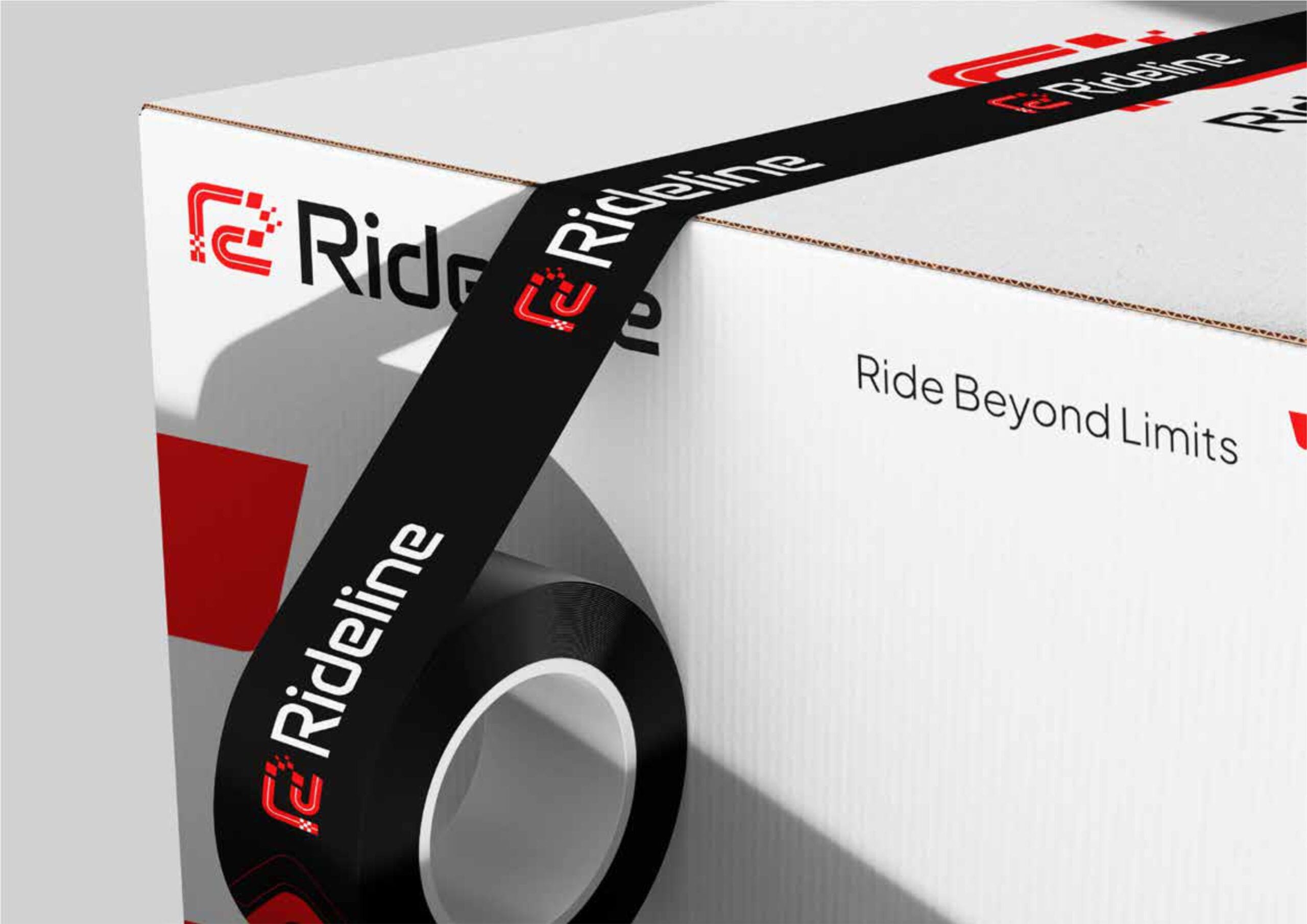 Rideline helmet and apparel branding project by a branding agency for small business.