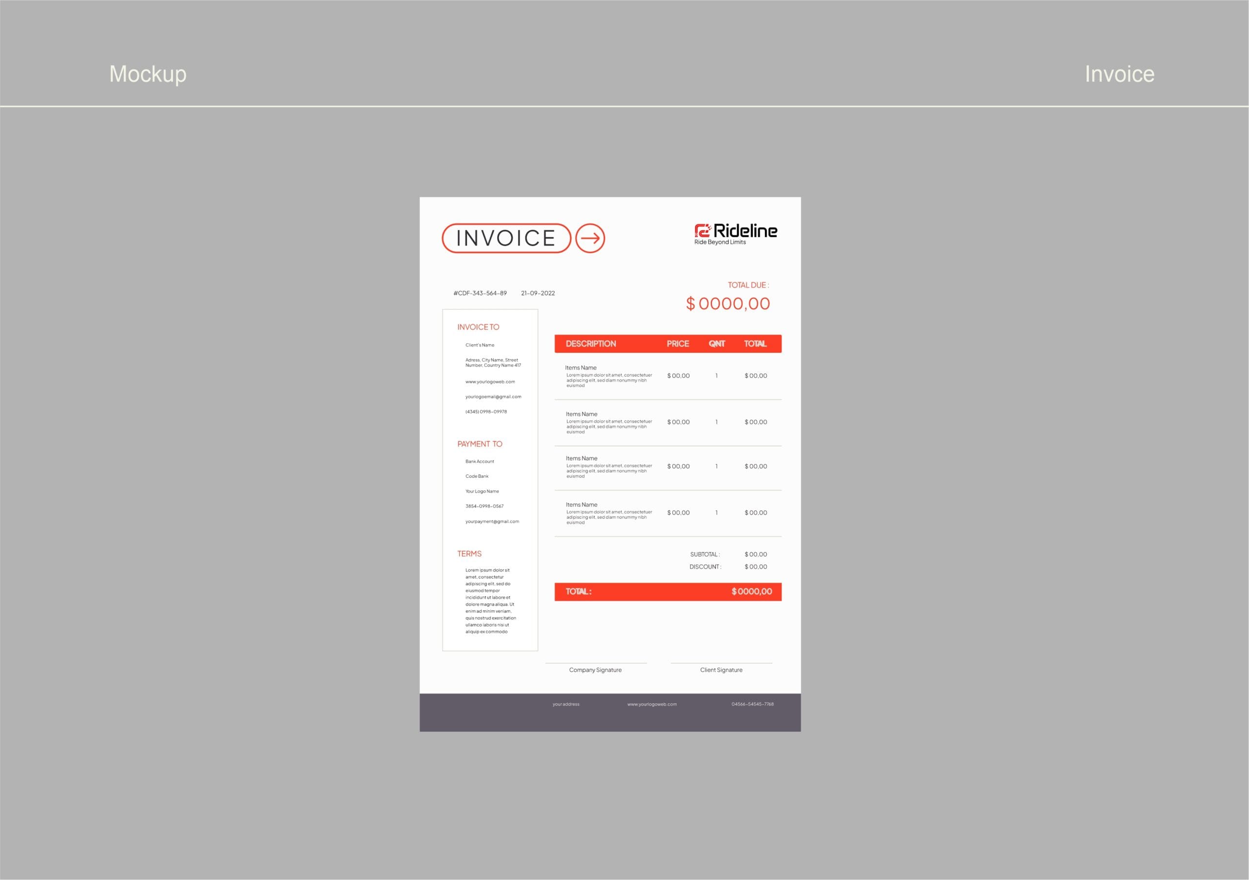 Rideline helmet and apparel branding project by a branding agency for small business.