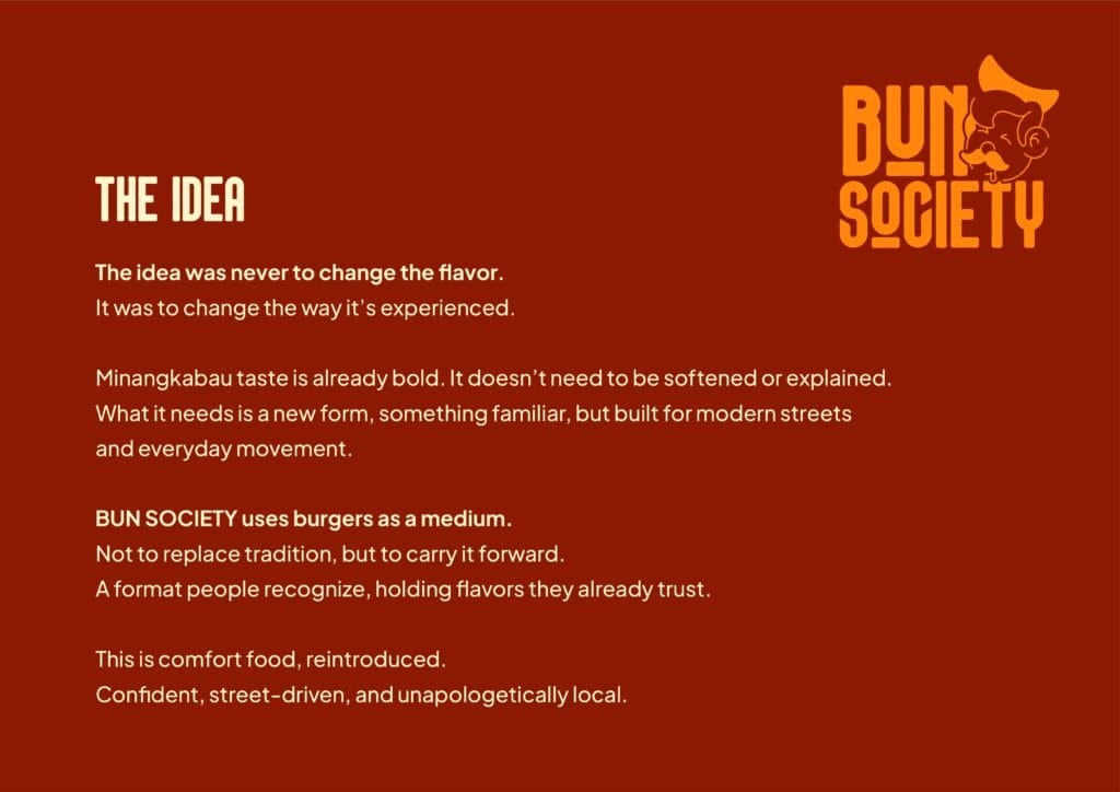 Bun Society restaurant branding project by a branding agency for small business.