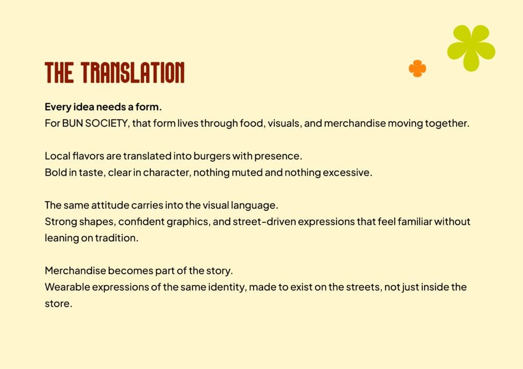 Bun Society restaurant branding project by a branding agency for small business.