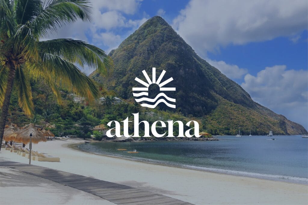 Athena Beach & Resort branding project by Koalart Creative, a branding agency for small business.