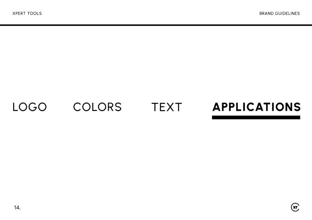 Xpert Tools brand identity project by a branding agency for small business.