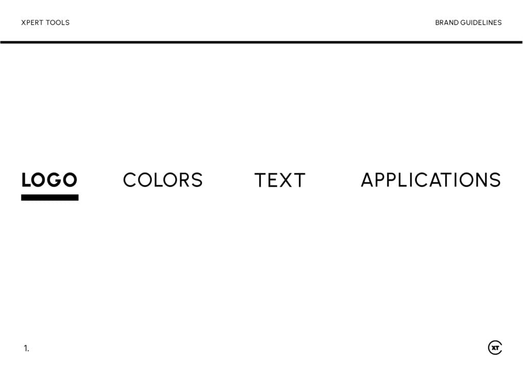 Xpert Tools brand identity project by a branding agency for small business.