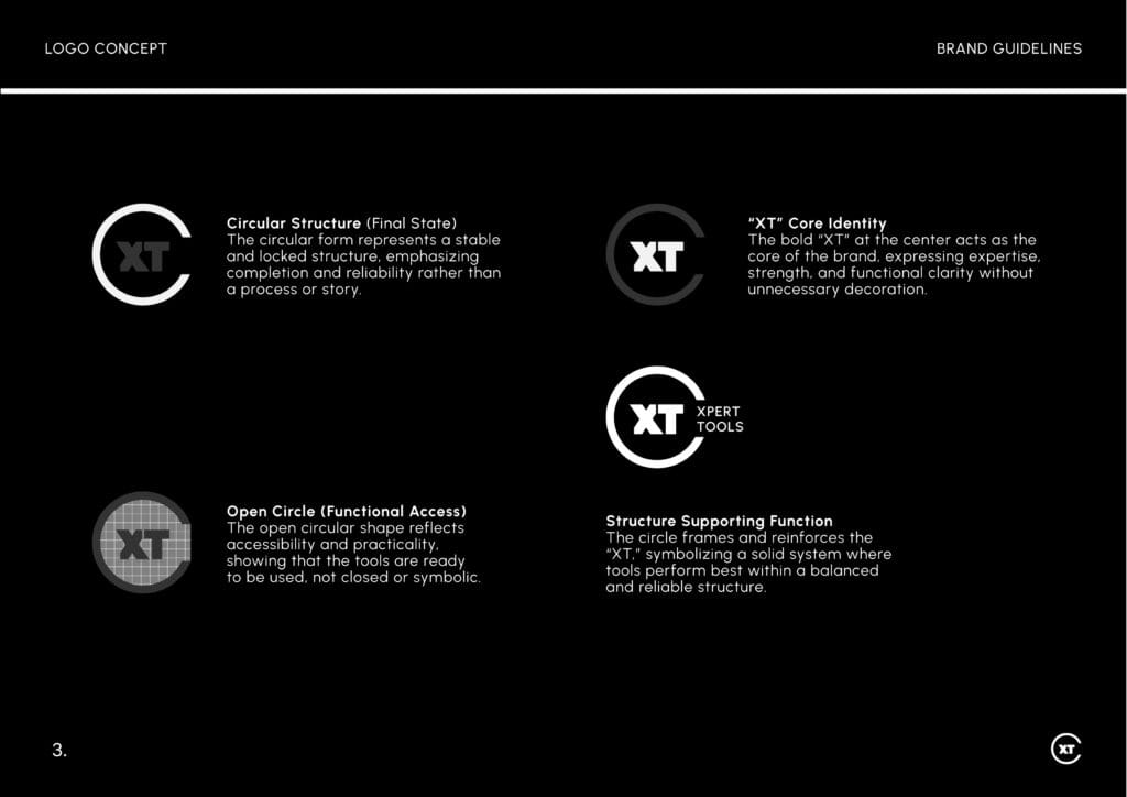 Xpert Tools brand identity project by a branding agency for small business.