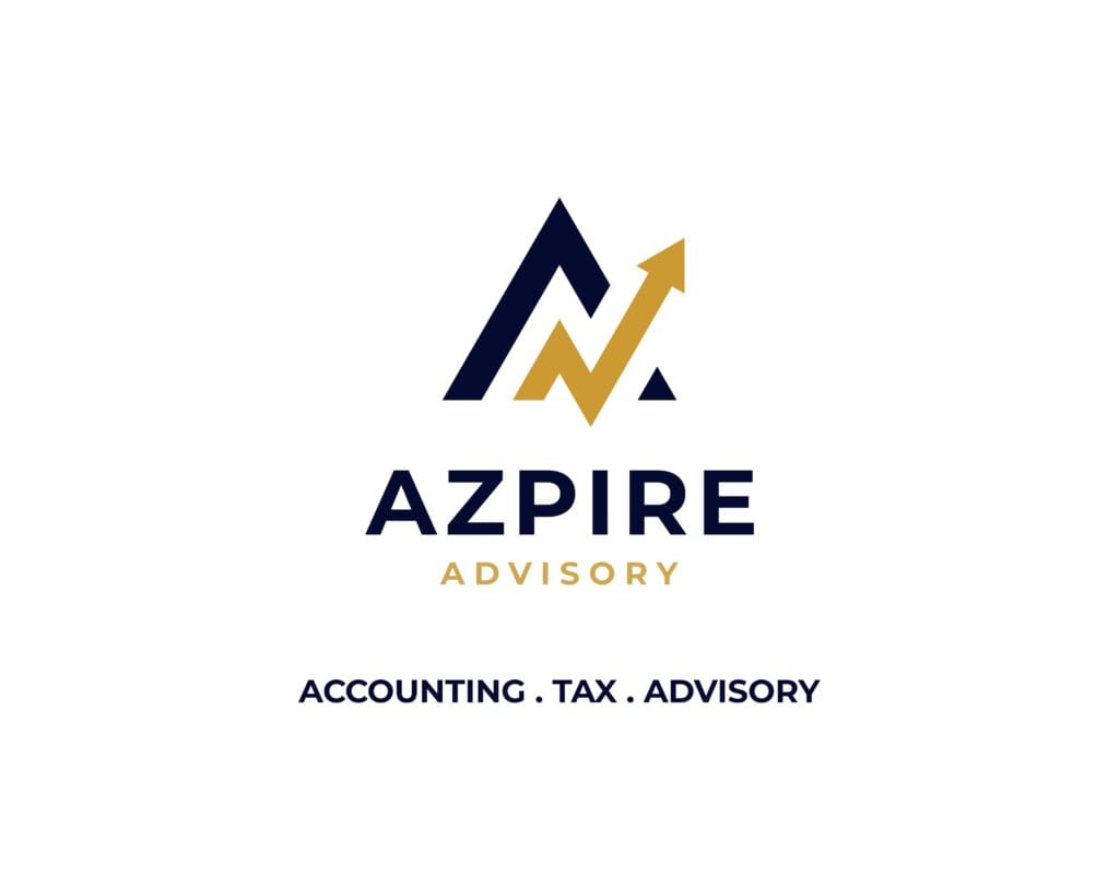Azpire Advisory brand identity project by a branding agency for small business.