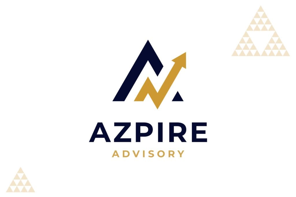Azpire Advisory brand identity project by a branding agency for small business.
