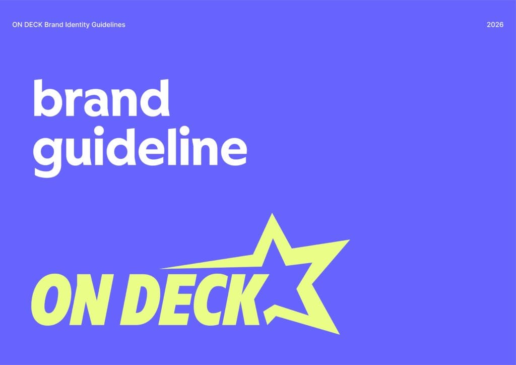 On Deck cheerleading schedule platform branding by Koalart Creative, a branding agency for small business