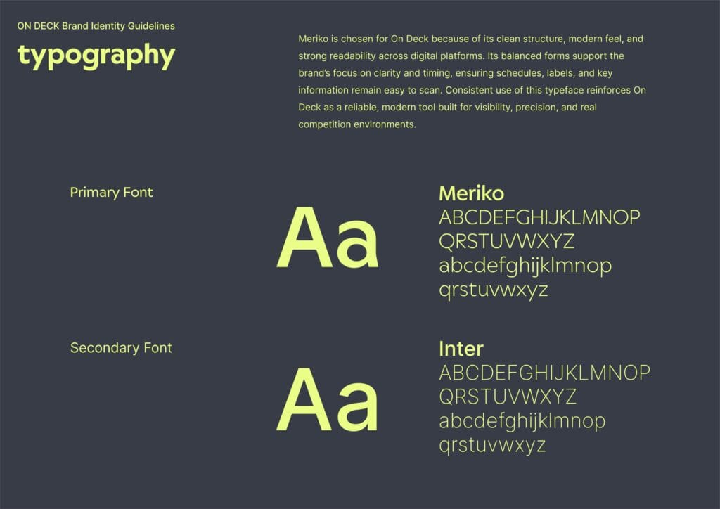 On Deck cheerleading schedule platform branding by Koalart Creative, a branding agency for small business