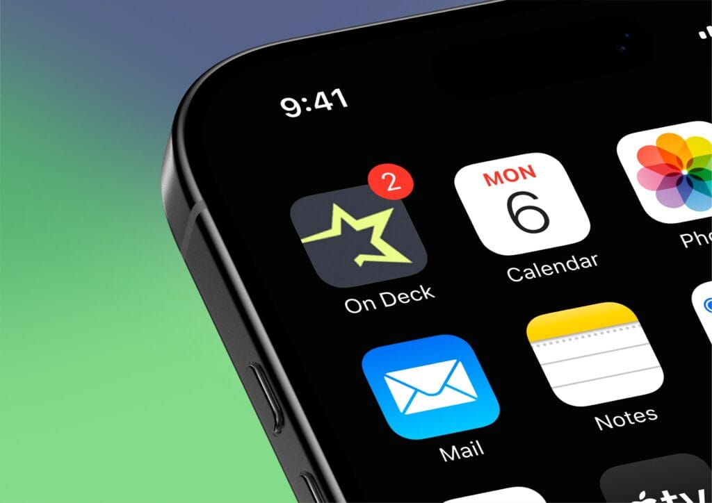 On Deck cheerleading schedule platform branding by Koalart Creative, a branding agency for small business