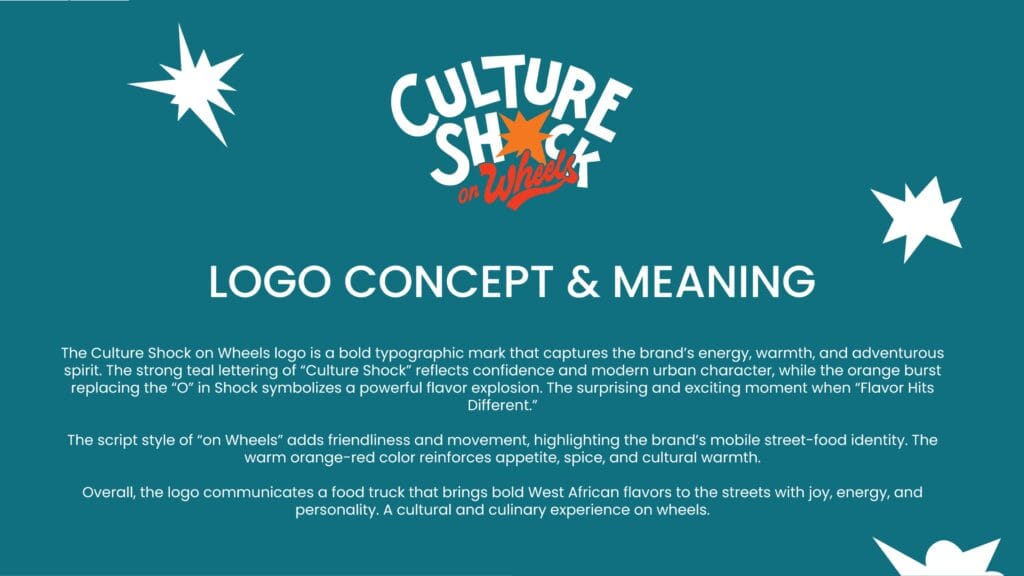 Culture Shock on Wheels street food branding design by Koalart Creative, a branding agency for small business