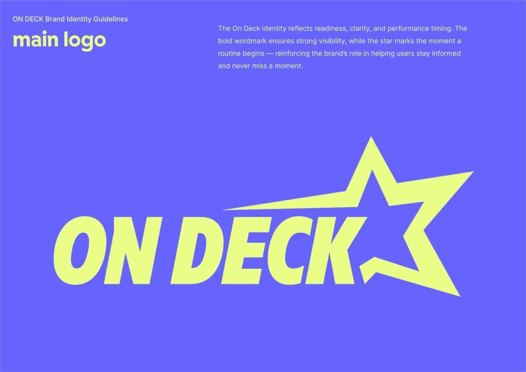 On Deck cheerleading schedule platform branding by Koalart Creative, a branding agency for small business