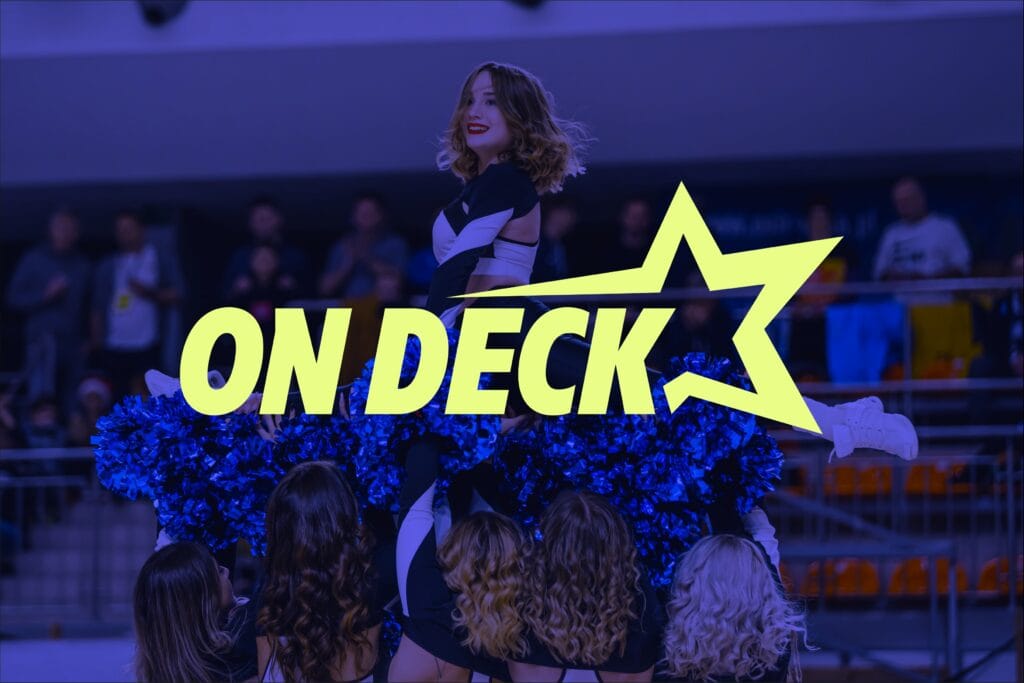 On Deck cheerleading schedule platform branding by Koalart Creative, a branding agency for small business