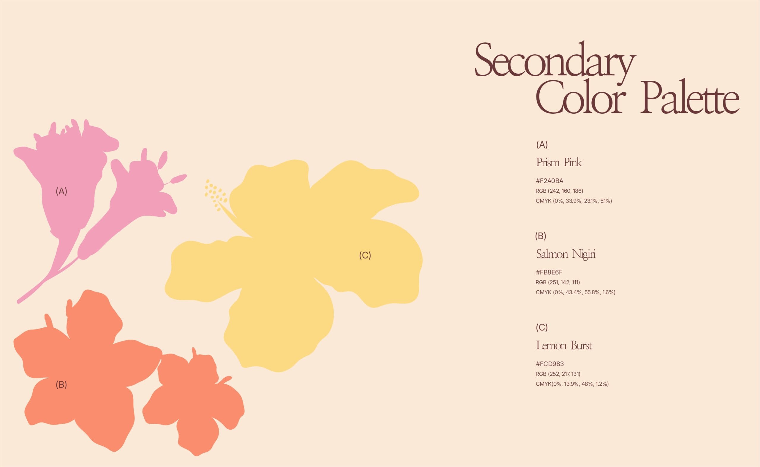 La MexiCoreana retail brand identity with floral logo and packaging design