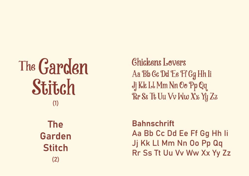 The Garden Stitch garden-inspired logo and brand identity.
