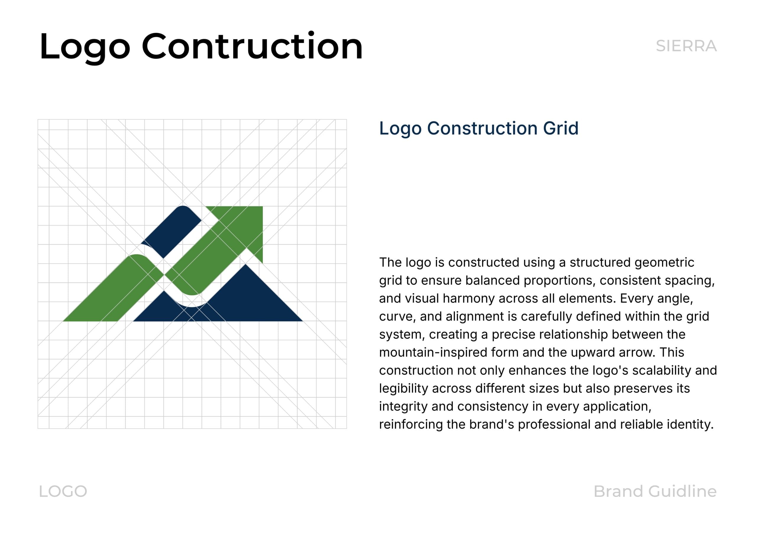 Sierra Revenue Partners healthcare RCM logo and brand identity with mountain and arrow design