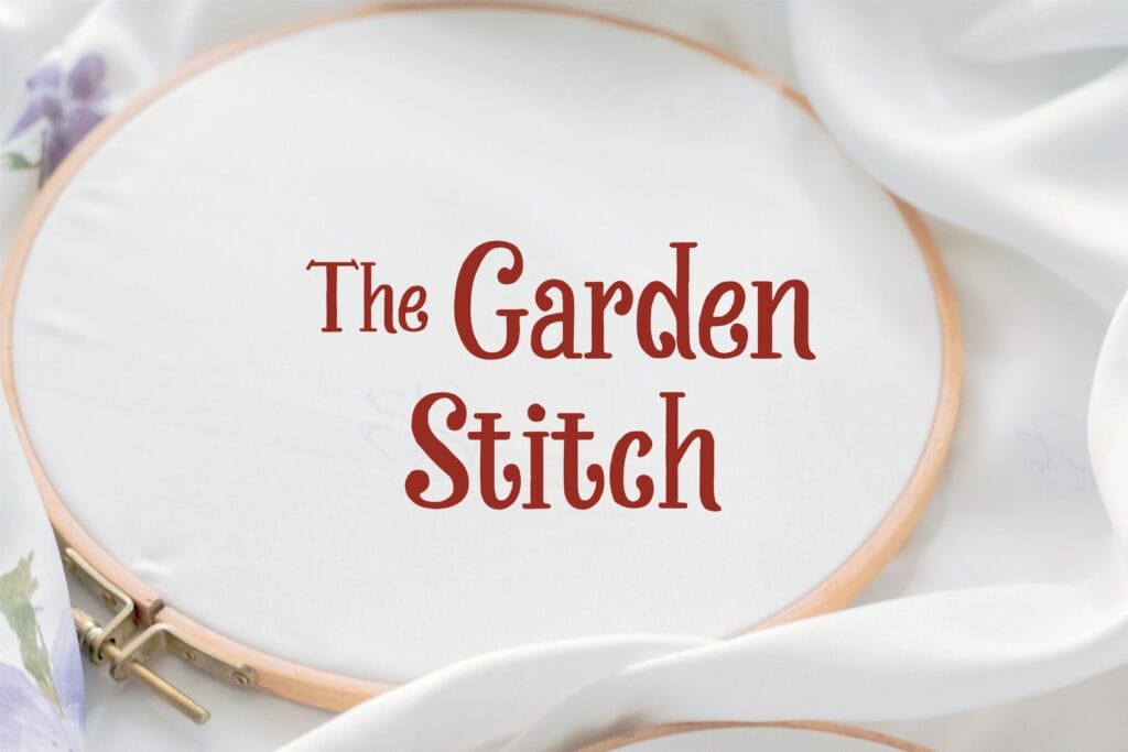 The Garden Stitch garden-inspired logo and brand identity.