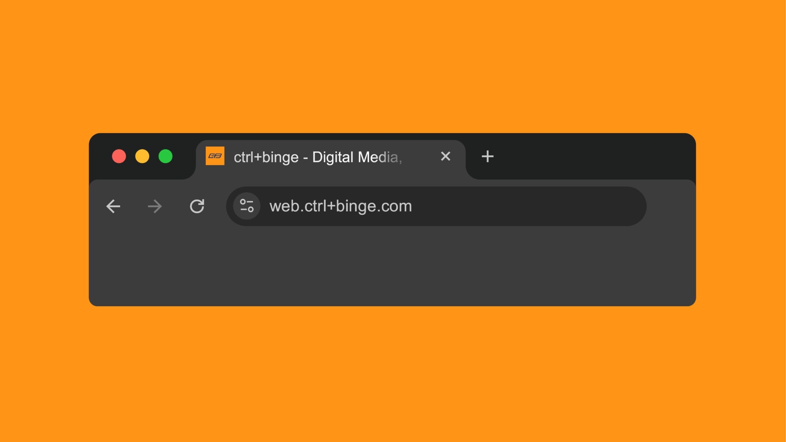 Ctrl+Binge entertainment brand identity with screen-inspired logo and bold typography.