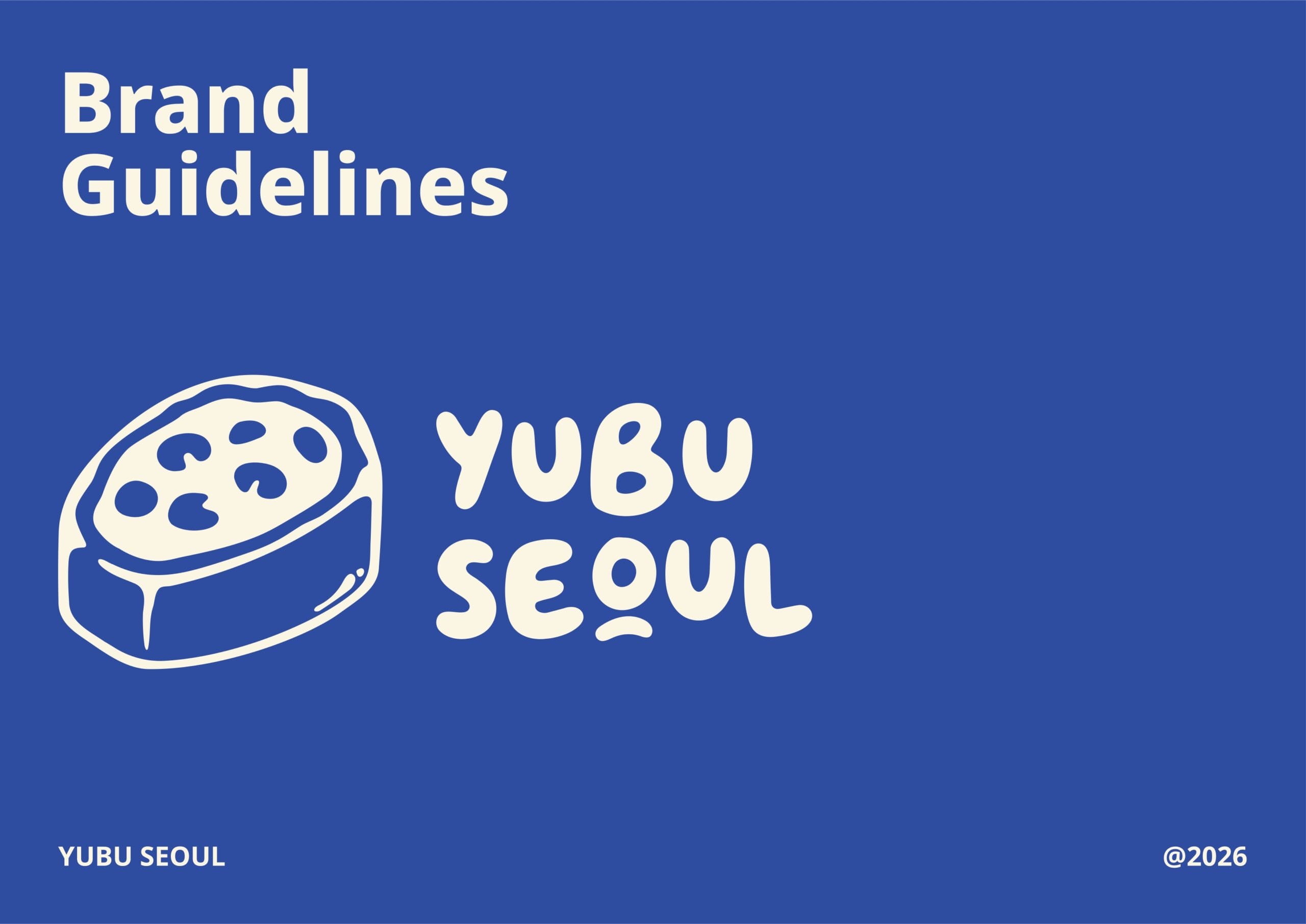 Yubu Seoul Korean restaurant branding with custom logo and food illustrations