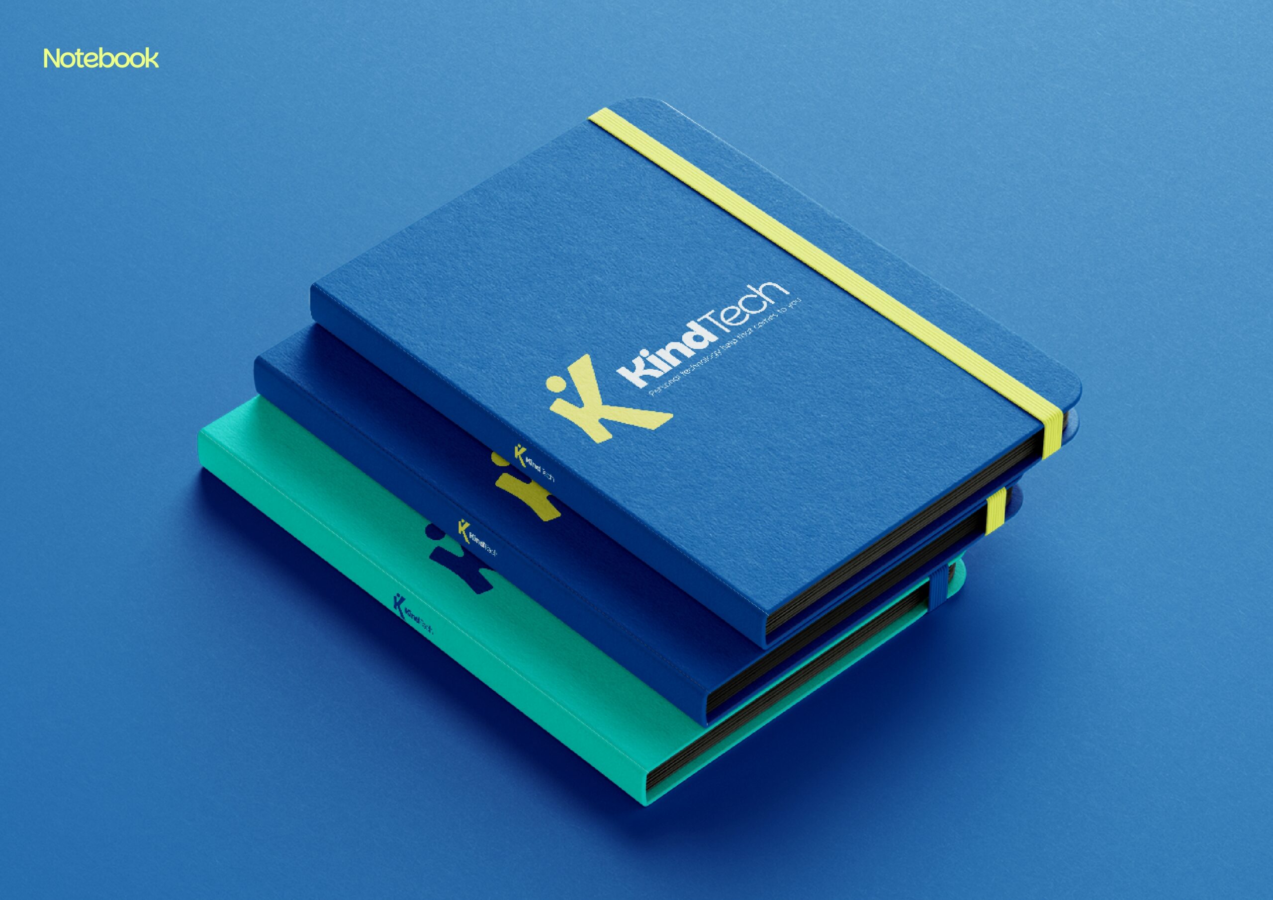 Kind Tech LA branding with a custom logo and marketing materials for senior technology support.