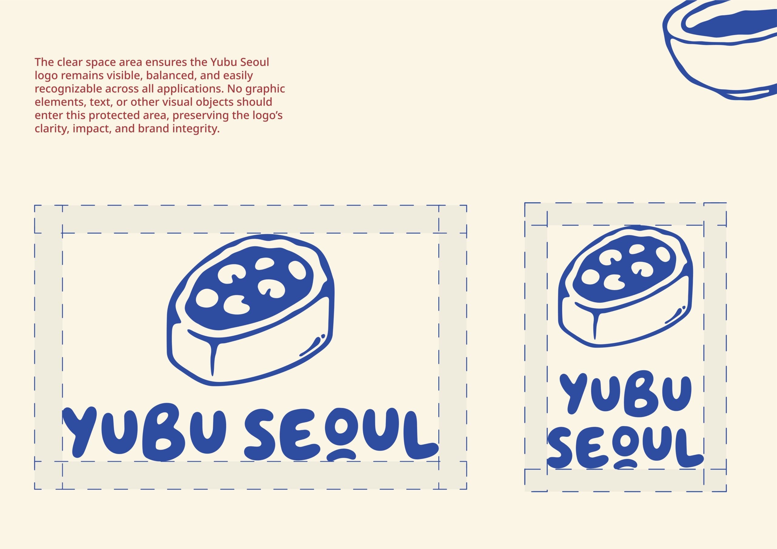 Yubu Seoul Korean restaurant branding with custom logo and food illustrations